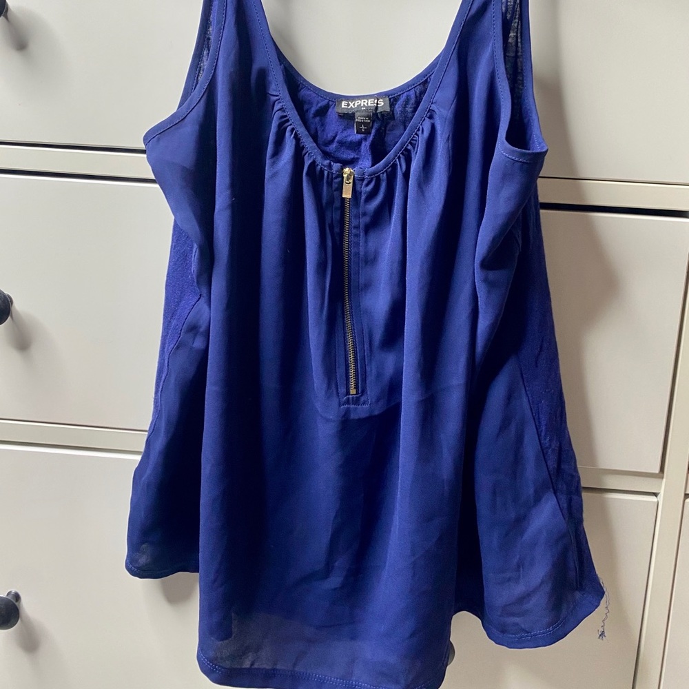 Express zip tank top